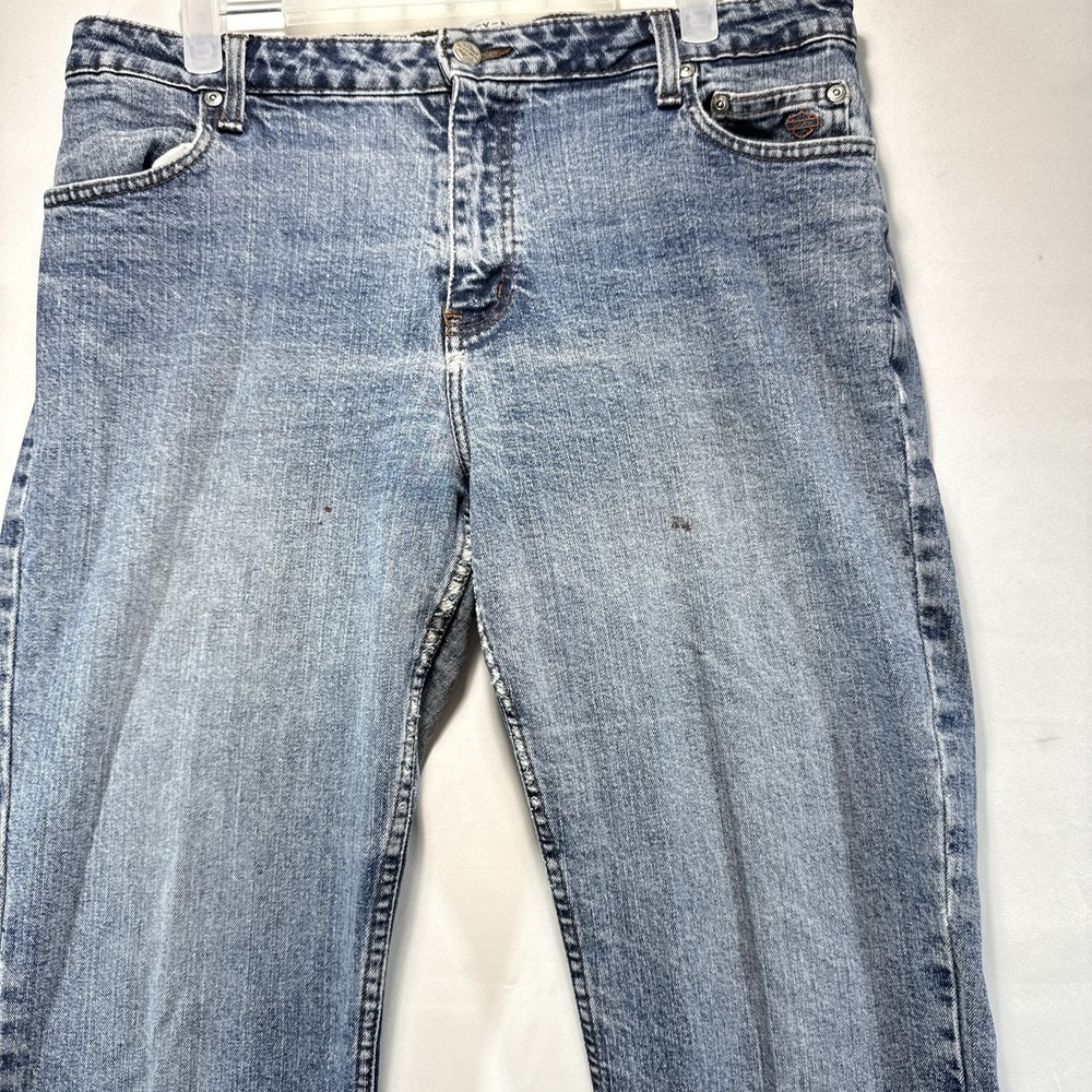 Harley Davidson Bootcut Jeans Womens Size 14L Denim Motorcycle - Picture 3 of 16